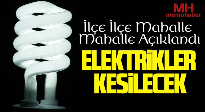 Gaziantep'te 7 Mayıs Elektrik Kesintisi Olacak Yerler