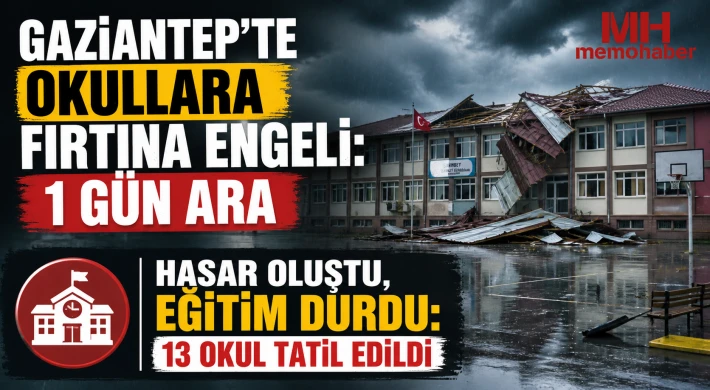 Gaziantep'te eğitime fırtına engeli: Okullar tatil edildi 