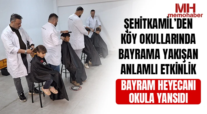 Şehitkamil’den köy okullarında bayrama yakışan anlamlı etkinlik