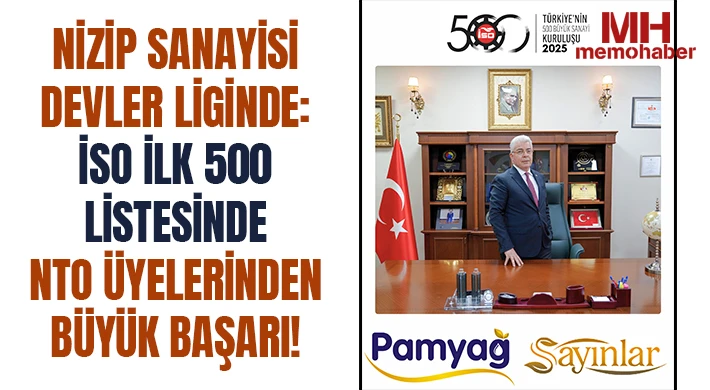 Nizip Sanayisi Devler Liginde: İSO İlk 500 Listesinde NTO Üyelerinden Büyük Başarı!