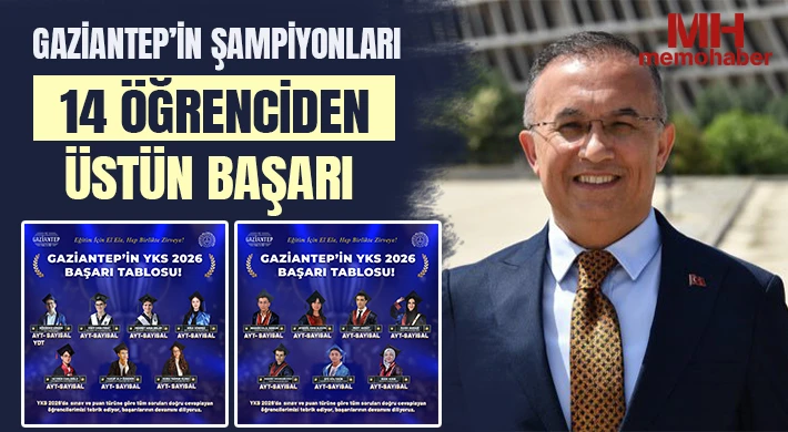 Gaziantep’in şampiyonları: 14 öğrenciden üstün başarı