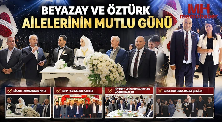 Beyazay ve Öztürk ailelerinin mutlu günü
