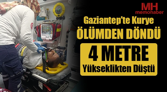 Gaziantep'te Kurye ölümden döndü