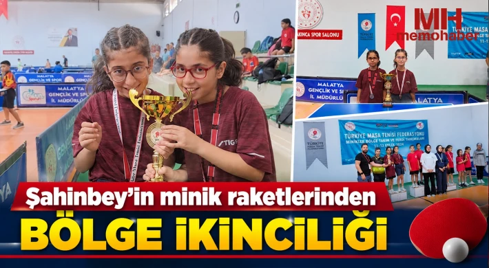 Şahinbey’in minik raketlerinden bölge ikinciliği