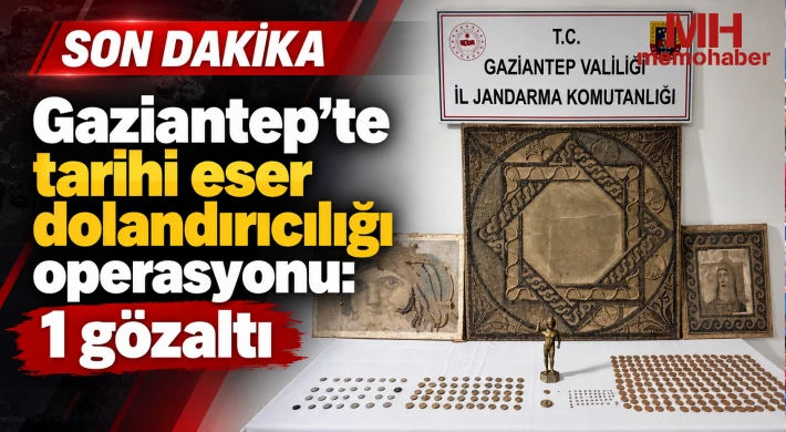Gaziantep'te tarihi eser dolandırıcılığı operasyonu: 1 gözaltı