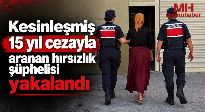 Kesinleşmiş 15 yıl cezayla aranan hırsızlık şüphelisi yakalandı