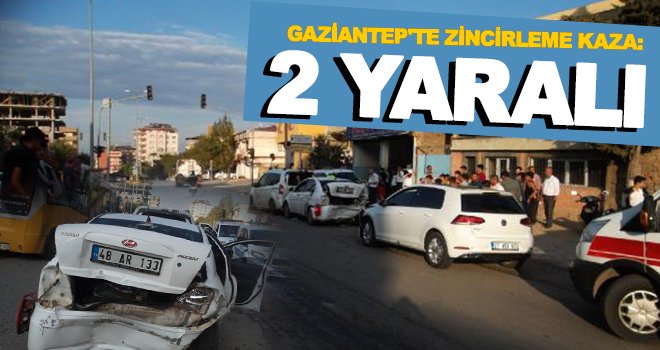 3 aracın karıştığı zincirleme trafik kazasında 2 kişi yaralandı