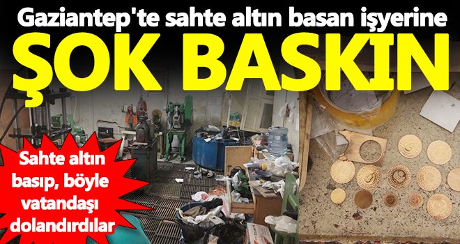 3 ayrı suçtan aran şüpheli, sahte altın basarken yakalandı!