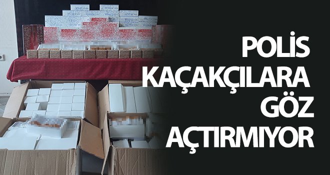 55 bin 600 adet kaçak makaron ele geçirildi