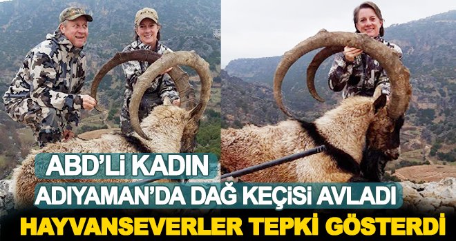 ABD’li çift Adıyaman’da dağ keçisi avladı