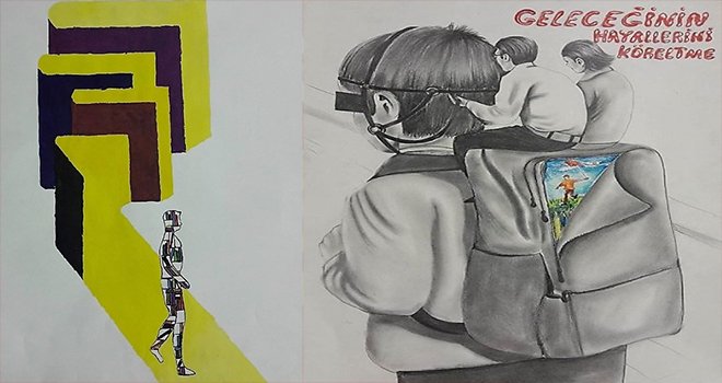 Afiş yarışmasında Gaziantep'te o okul bütün ödülleri topladı...