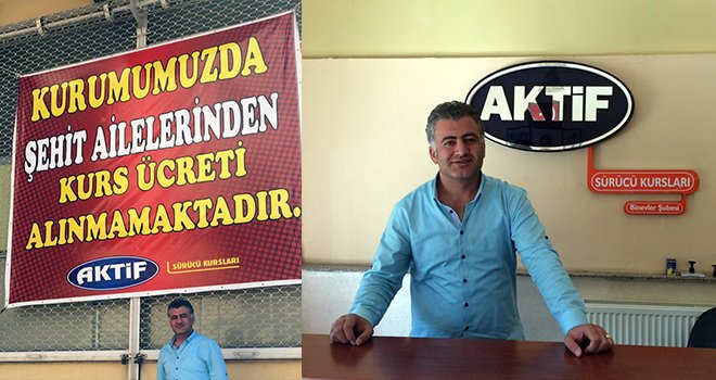 Aktif Sürücü kursundan Şehit ailelere jest