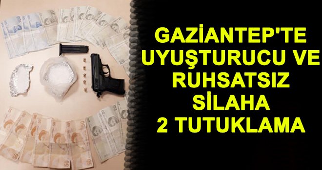 Araçta uyuşturucu ve tabanca ele geçirildi