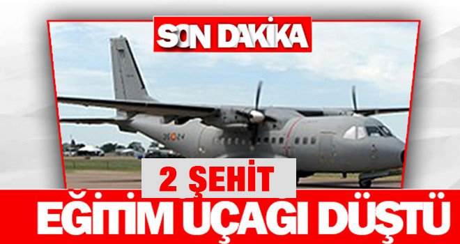 Askeri eğitim uçağı düştü, 2 pilot şehit
