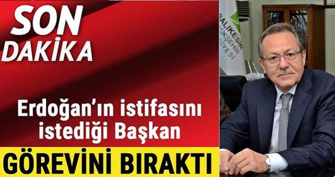 AK Partli Balıkesir Belediye Başkanı Uğur Ağlayarak istifa etti