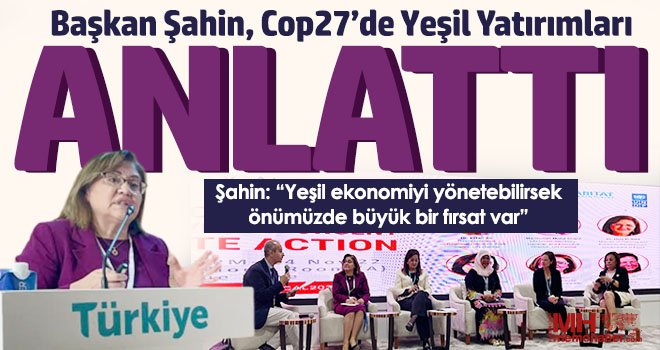 Başkan Şahin, Cop27’de yeşil yatırımları anlattı