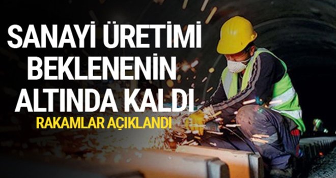 Bir önceki yılın aynı ayına göre sanayi üretimi azaldı