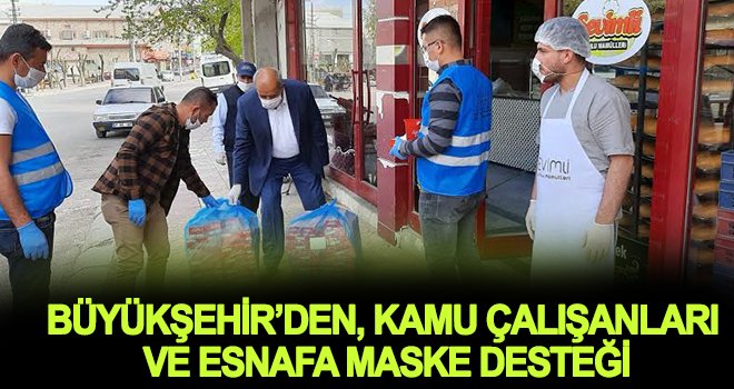 Büyükşehir Belediyesi'nden maske dağıtımı