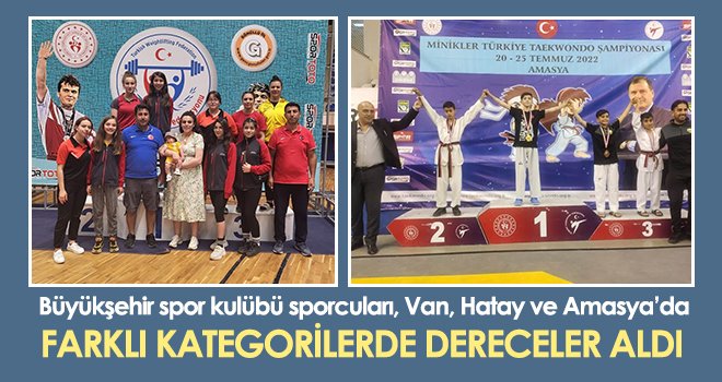 Büyükşehir spor kulübü sporcuları, farklı kategorilerde dereceler aldı
