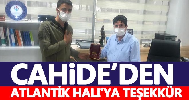 CAHİDE'den Atlantik Halı’ya teşekkür plaketi