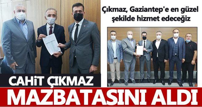 Cahit Çıkmaz mazbatasını aldı