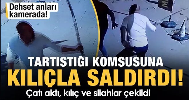 Çatı aktı, kılıç ve silahlar çekildi