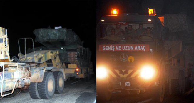 Cerablus sınırına tank sevkiyatı sürüyor