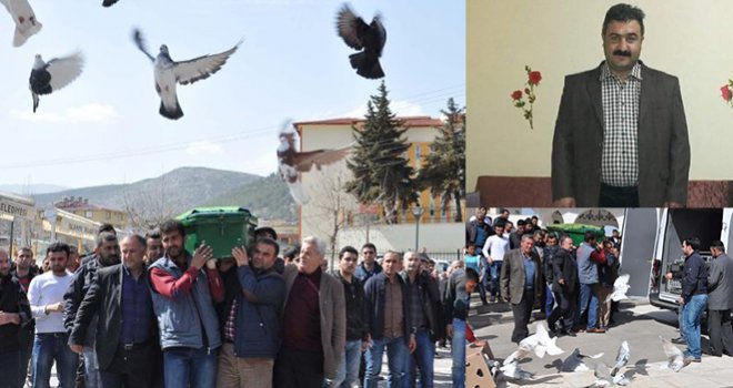 Çok sevdiği güvercinleriyle son yolculuğuna uğurlandı