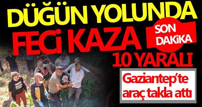 Düğün yolunda feci kaza! 5'i çocuk 10 kişi yaralandı