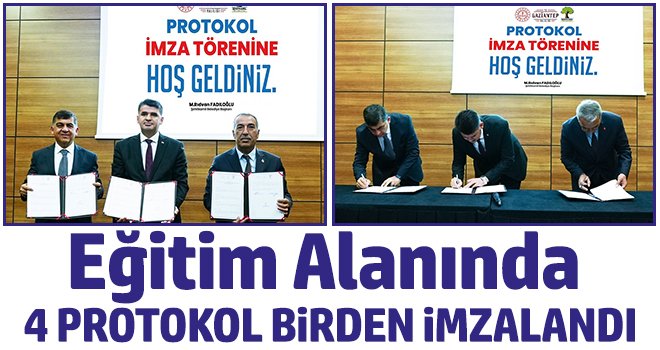 Eğitim alanında 4 protokol birden imzalandı