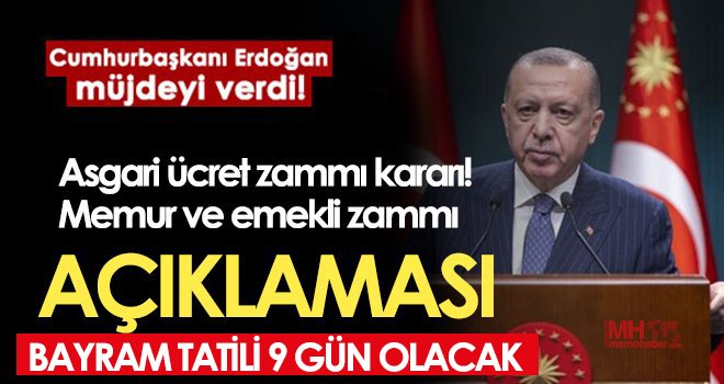 Erdoğan müjdeyi duyurdu: Asgari ücret zammı kararı!