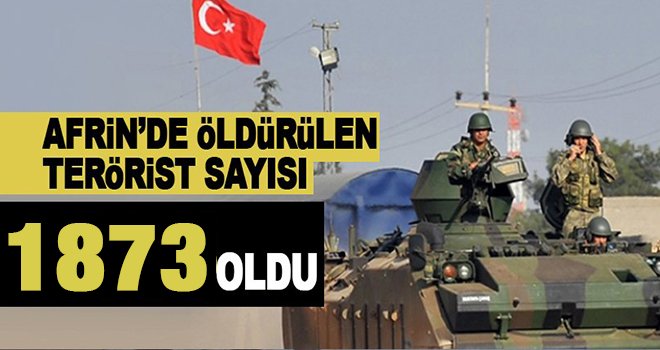 Etkisiz hale getirilen terörist sayısı 1873'e yükseldi