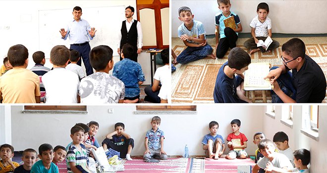 Fadıloğlu, kuran kursu öğrencileriyle bir araya geldi