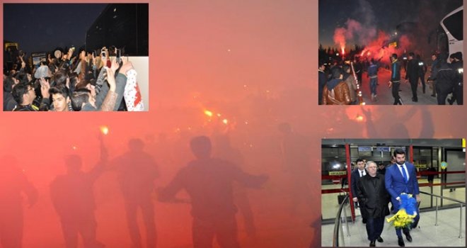 FENERBAHÇE'YE GAZİANTEP'TE COŞKULU KARŞILAMA