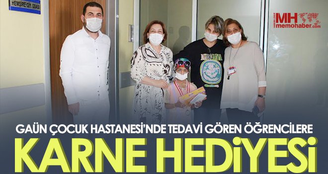 GAÜN Çocuk Hastanesi’nde Tedavi Gören Öğrencilere Karne Hediyesi