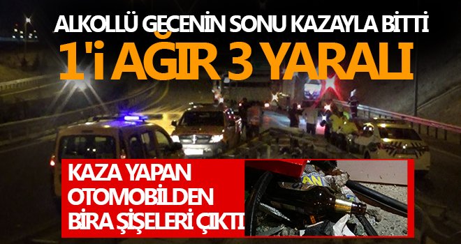 Gaziantep’te takla atan araç hurdaya döndü! 1'i ağır 3 yaralı