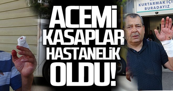 Gaziantep'te acemi kasaplar hastanelik oldu