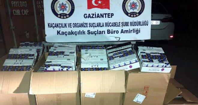 Gaziantep'te Aktarım merkezine sigara operasyonu