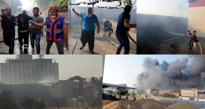 Gaziantep'te büyük yangın!.. Yakın evler boşaltıldı