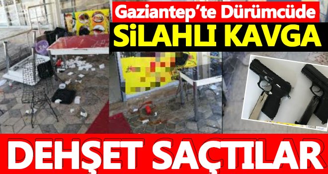 Gaziantep'te dürümcüde silahlar konuştu! 7 tutuklama