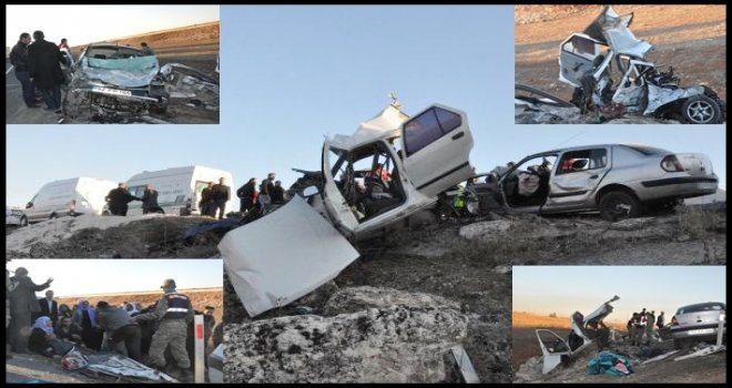 Gaziantep'te İki Araç Kafa Kafaya Çarpıştı: 5 Ölü