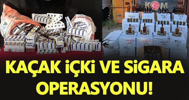 Gaziantep'te sigara ve kaçak içki operasyonu!