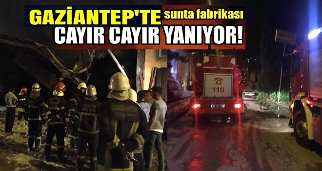 Gaziantep’te kereste fabrikasında yangın