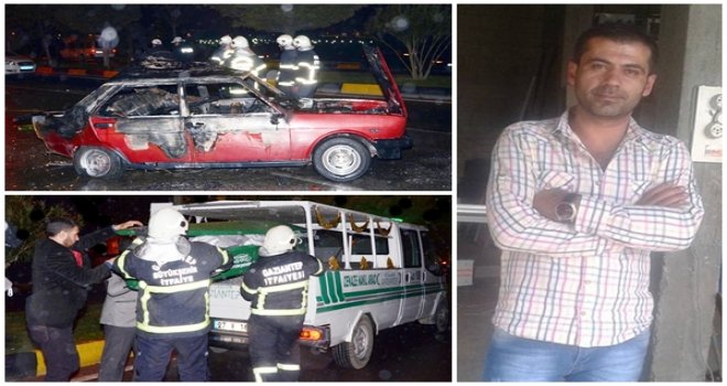 Gaziantep’te Korkunç Kaza: Aracında Yanarak Can Verdi!..