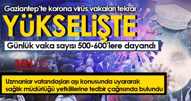 Gaziantep’te korona virüs vakaları tekrar yükselişte