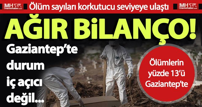 Gaziantep'te ölüm sayıları korkutucu seviyeye ulaştı!