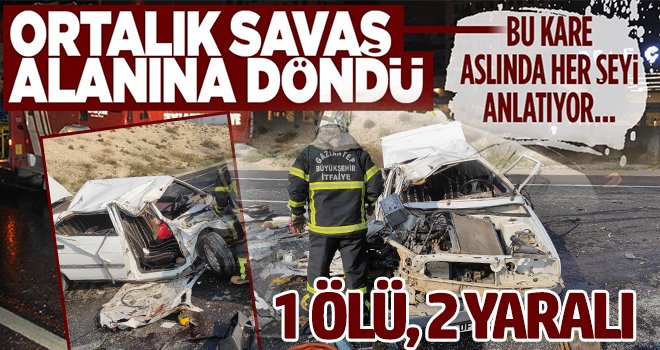 Gaziantep'te otomobil kamyona çarptı: 1 ölü, 2 yaralı