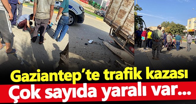 Gaziantep’te otomobil kamyona çarptı! Yaralılar var