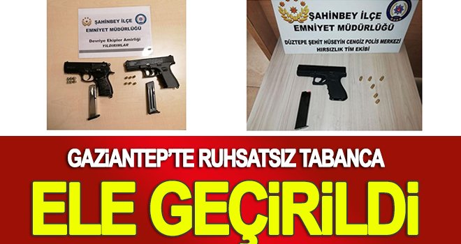 Gaziantep'te ruhsatsız tabanca ele geçirildi: 3 gözaltı