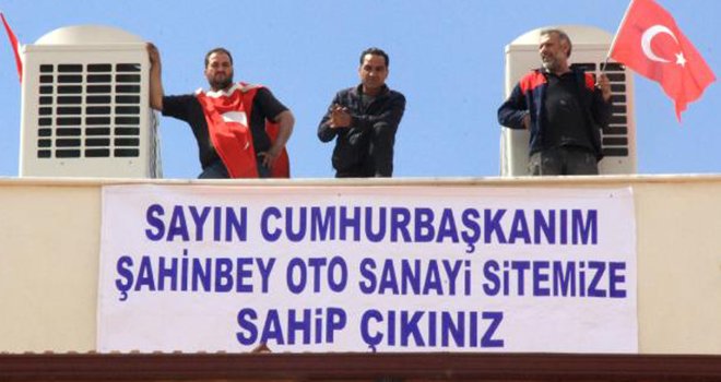 Gaziantep'te tamircilerin tahliye eylemi